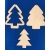SKLEJKA #3mm Choinka 12,5cm / komplet 3szt / ramka / zawieszka/ choinka składana